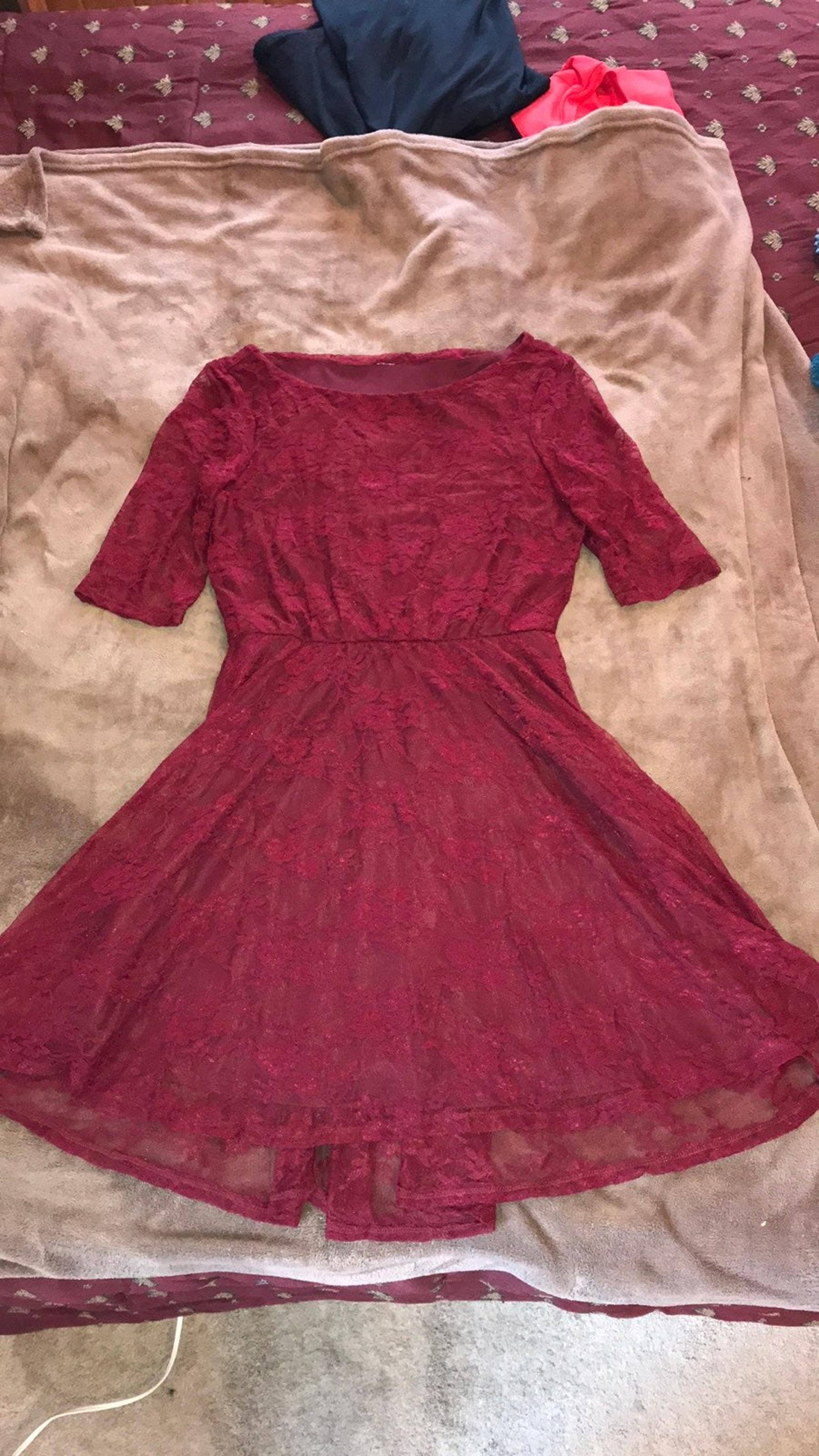 EUC maroon Juniors Skater Dress