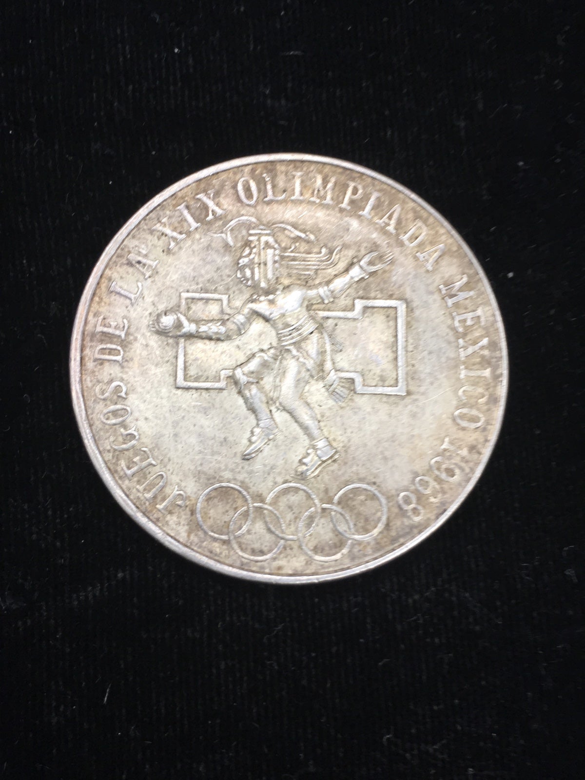 Mexico City Olympic Games 1968 25 Pesos %72 Silver