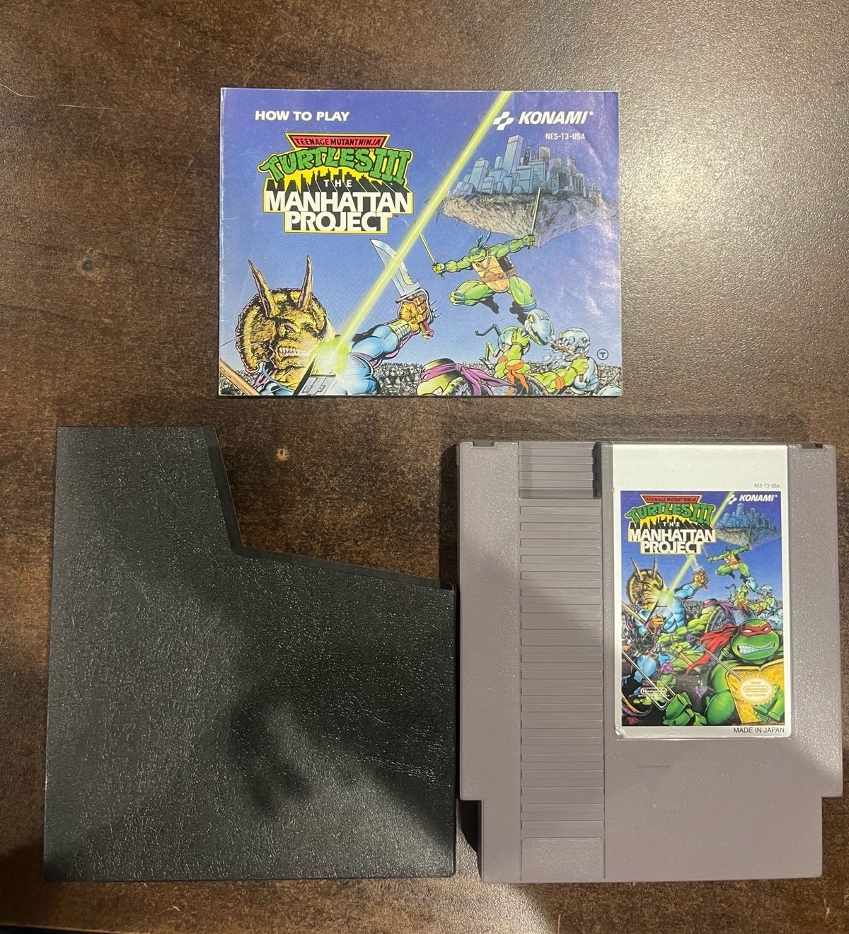 Teenage Mutant Ninja Turtles III Manhattan Project for Nintendo NES w/ Manual!