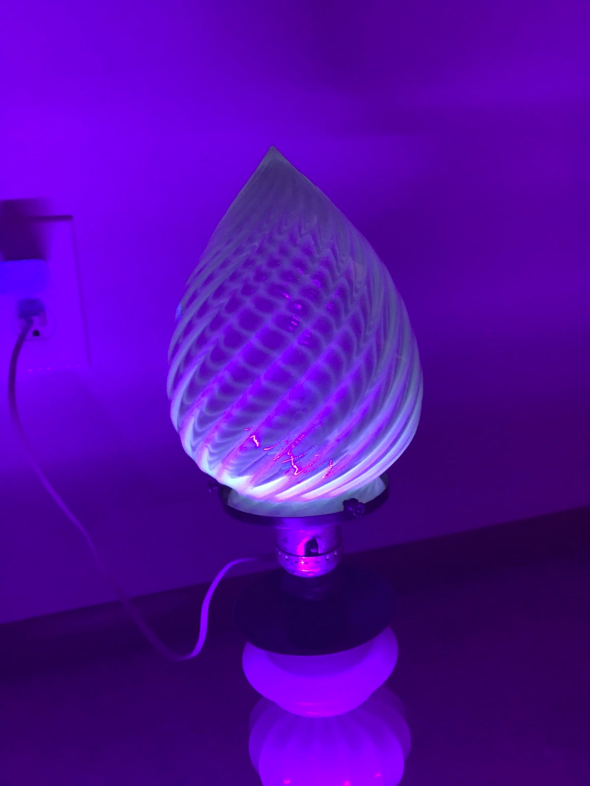 Antique Uranium Glass Lamp
