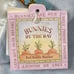 Bunnies By The Bay Bunny Lovey Split Blanket Embroidered Satin Lined Velour Blue