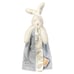 Bunnies By The Bay Bunny Lovey Split Blanket Embroidered Satin Lined Velour Blue