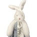 Bunnies By The Bay Bunny Lovey Split Blanket Embroidered Satin Lined Velour Blue