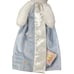 Bunnies By The Bay Bunny Lovey Split Blanket Embroidered Satin Lined Velour Blue