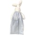 Bunnies By The Bay Bunny Lovey Split Blanket Embroidered Satin Lined Velour Blue
