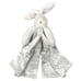 Bunnies By The Bay Bunny Lovey Split Blanket Embroidered Satin Lined Velour Blue