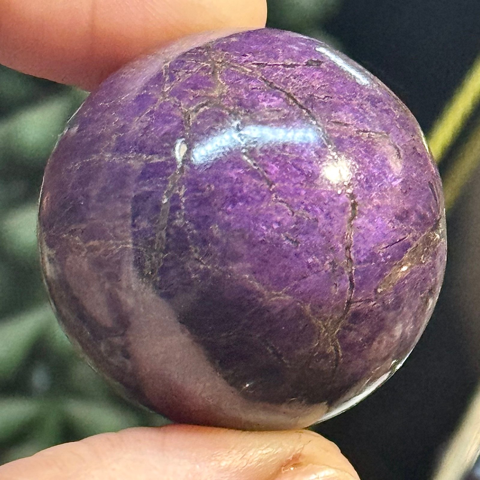RARE High Quality Purpurite Sphere Healing Crystal Home Altar Decor