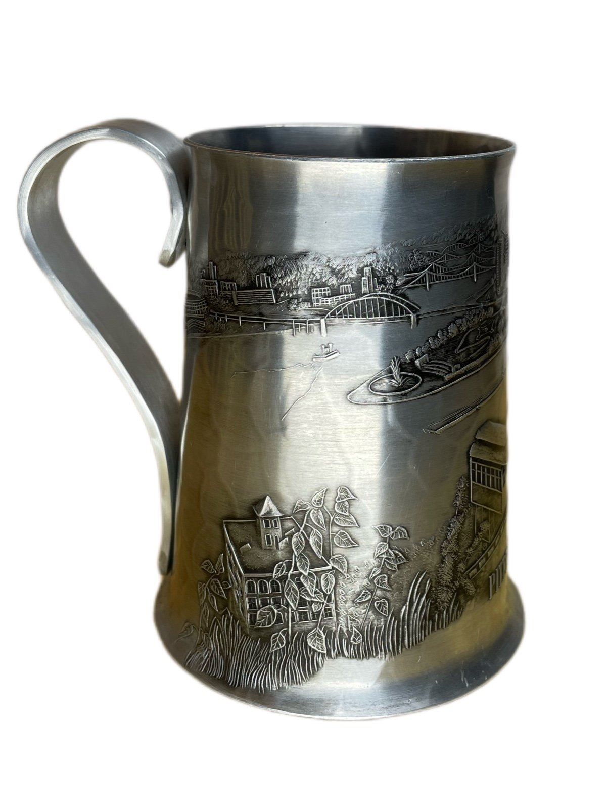 Wendell August Forge Triple Plated Silver Etched Cup Pittsburgh Vintage
