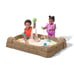 Step2 Naturally Playful 4' Rectangular Sandbox With Cover Sandstone Beige