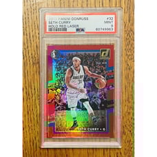 2017 Panini Donruss Holo Red Laser /99 Seth Curry #32 PSA 9 Mint POP 1