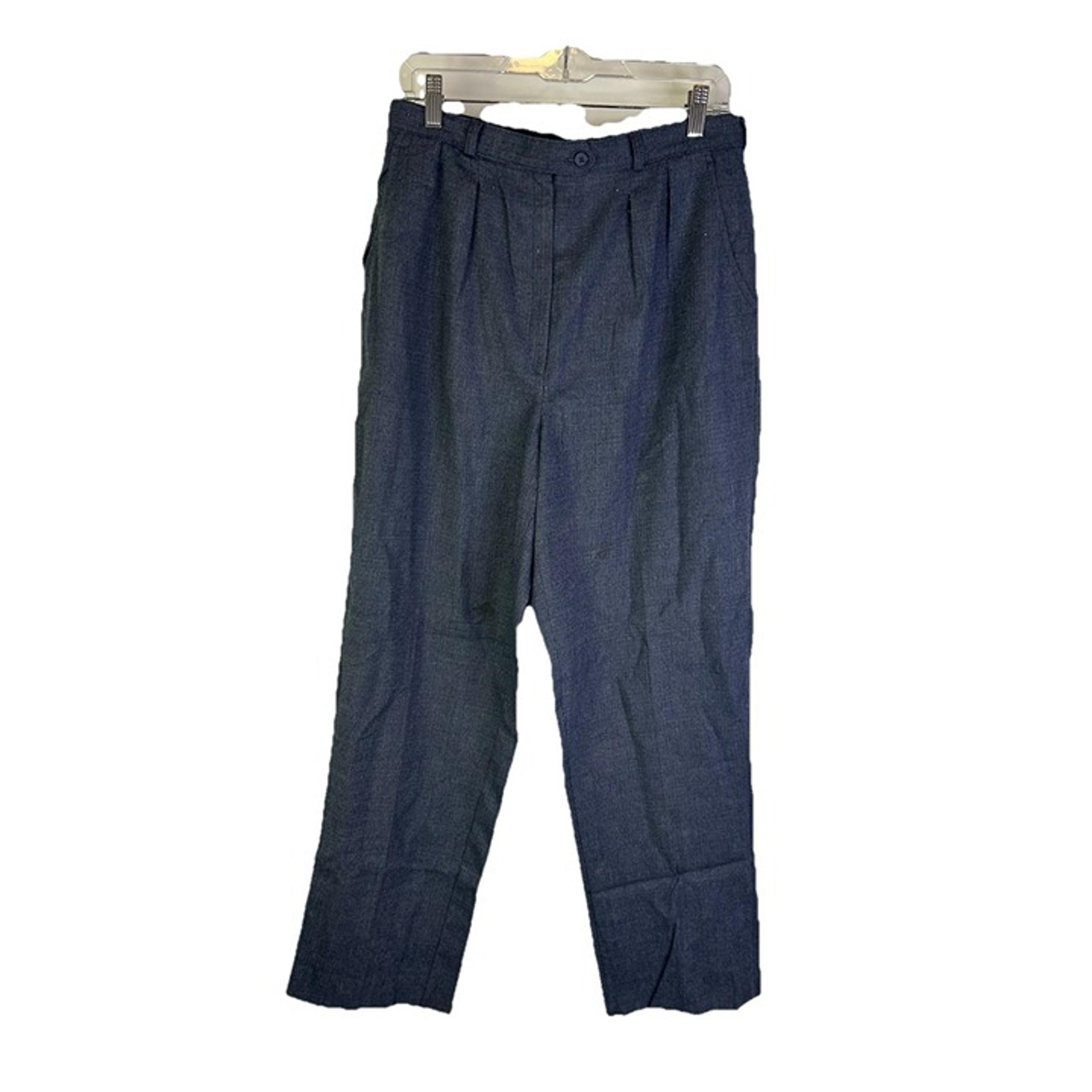 Vintage 90s Womens 14 Merino Wool Pleated High Rise Dress Pants Slacks Money