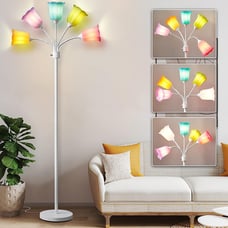 LED Floor Lamp, Multi Head Modern Tall Lamp with Adjustable Gooseneck