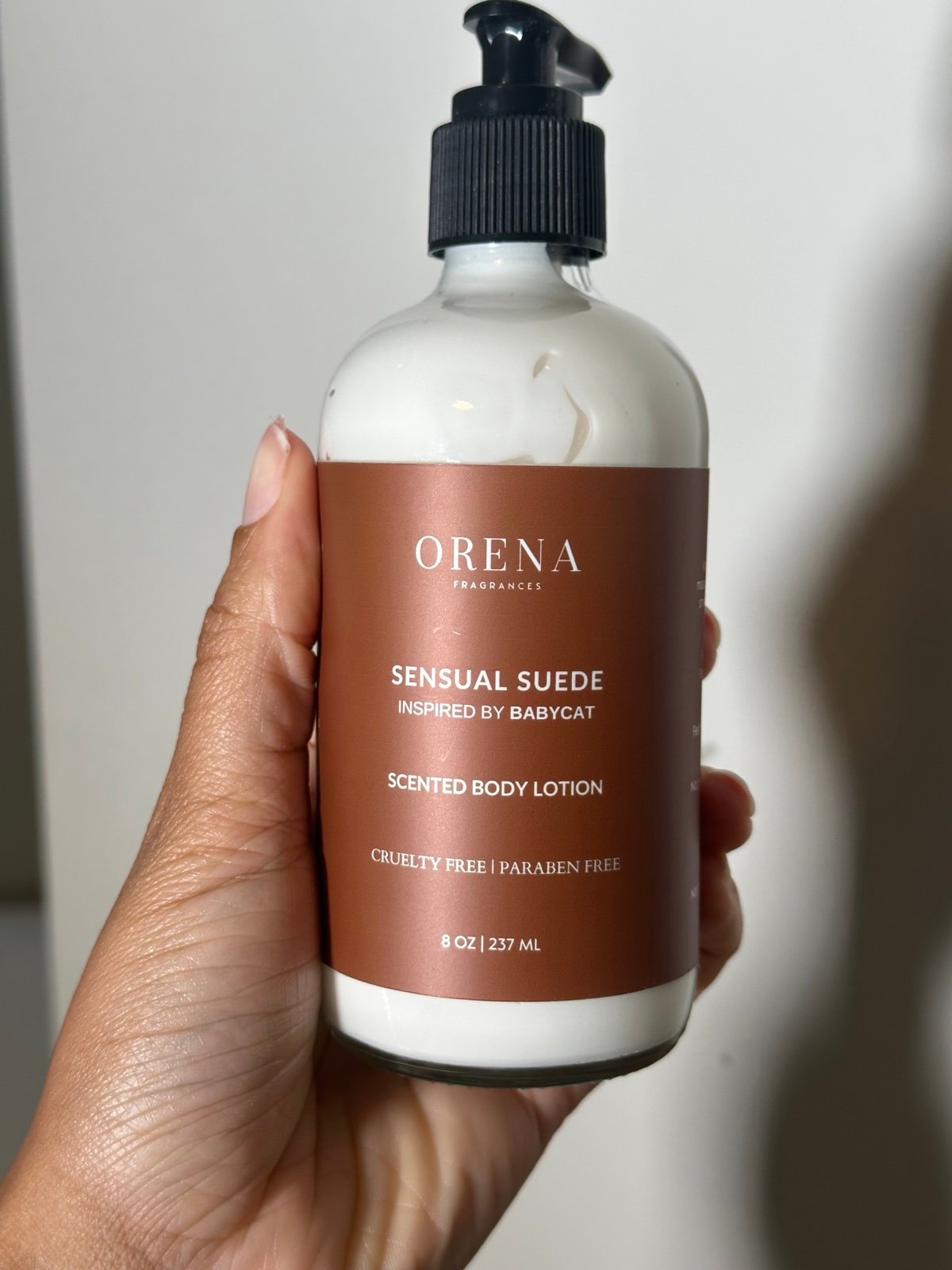 Orena fragrances body lotion sensual suede