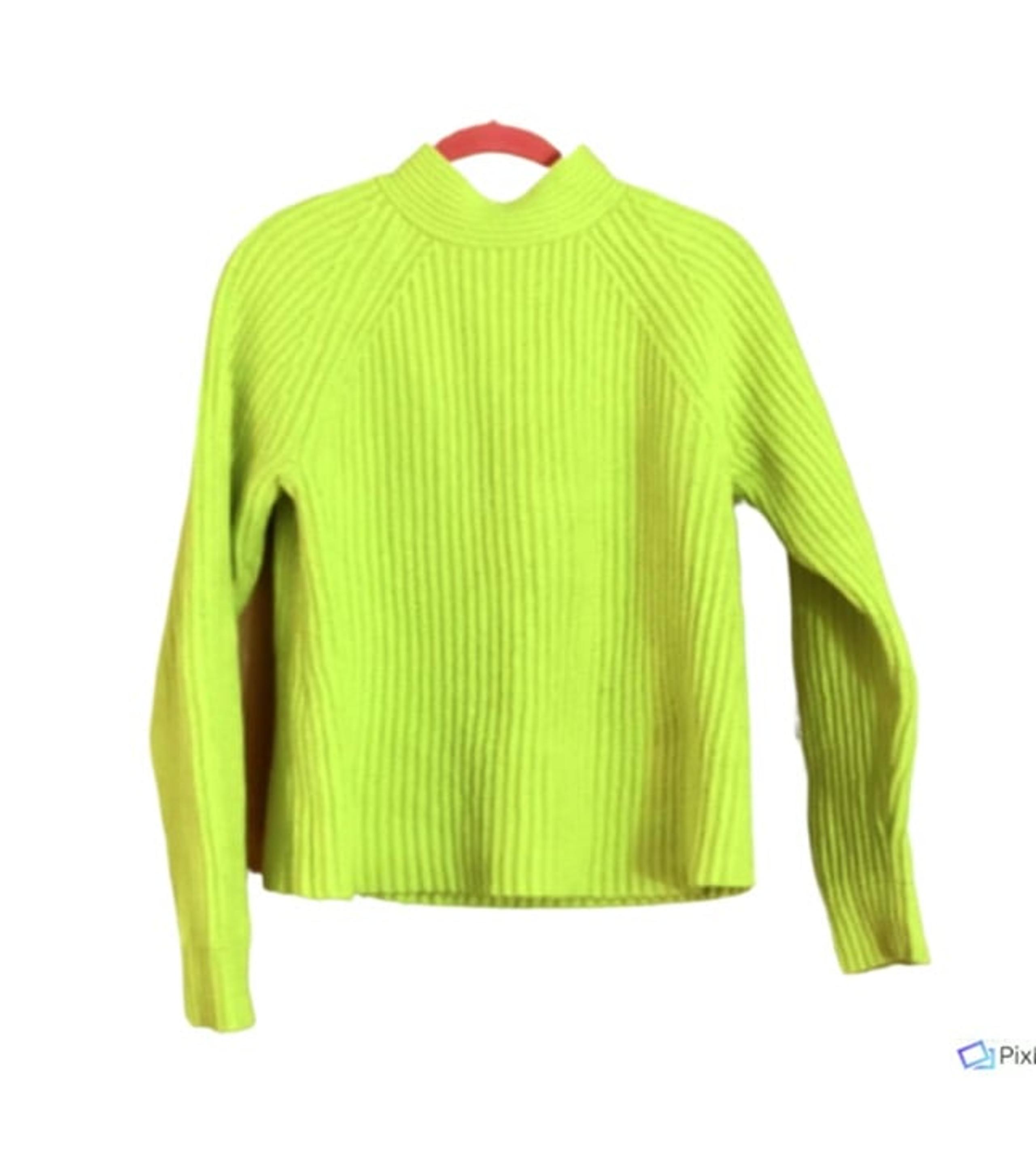 Banana Republic Womens Neon Green Cotton Sweater, M
