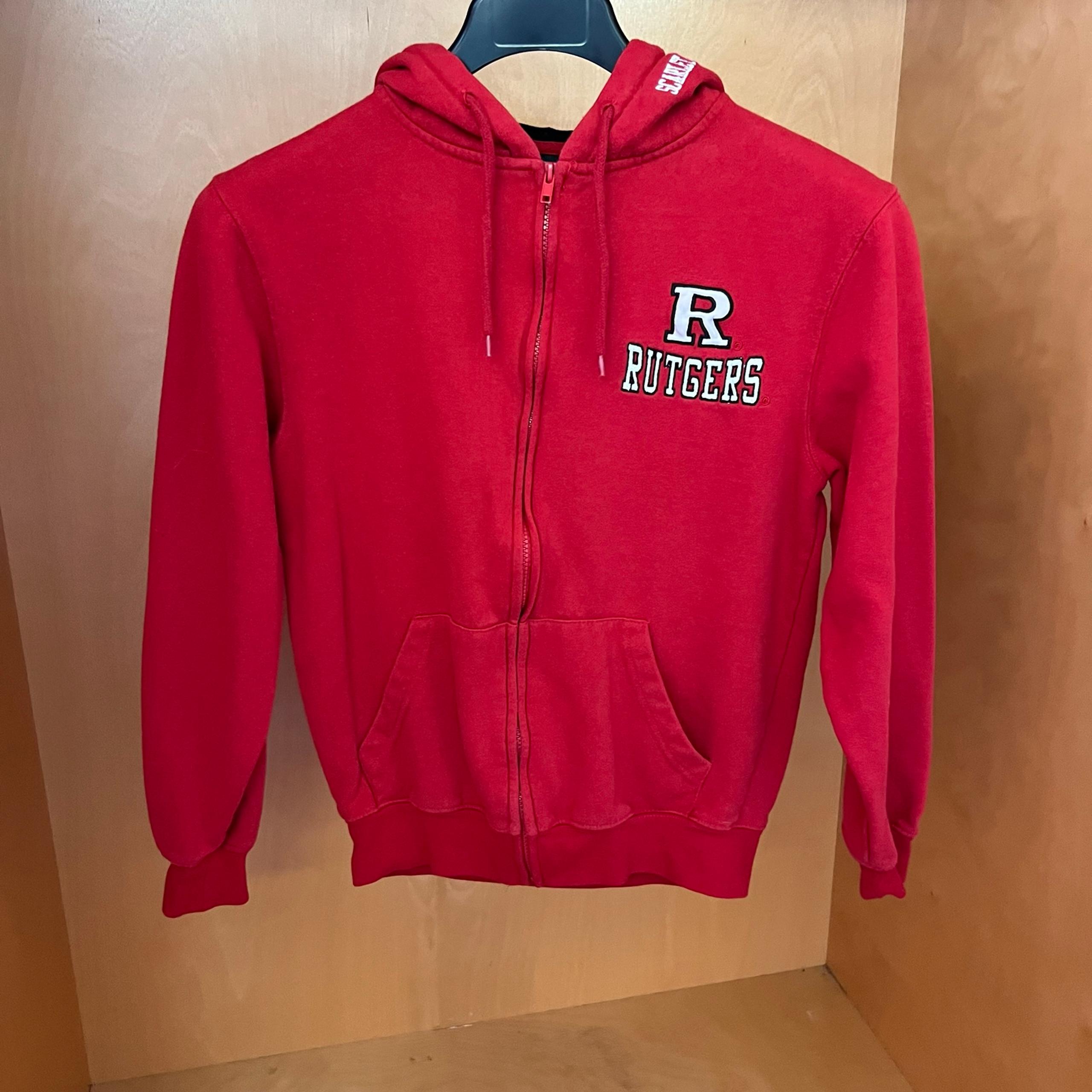 Colosseum Red Rutgers Scarlet Knights Hoodie Jacket, size small
