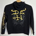 Ed Hardy Pullover Hoodie Mens L Black Eagle Snake Print Long Sleeve Comfort