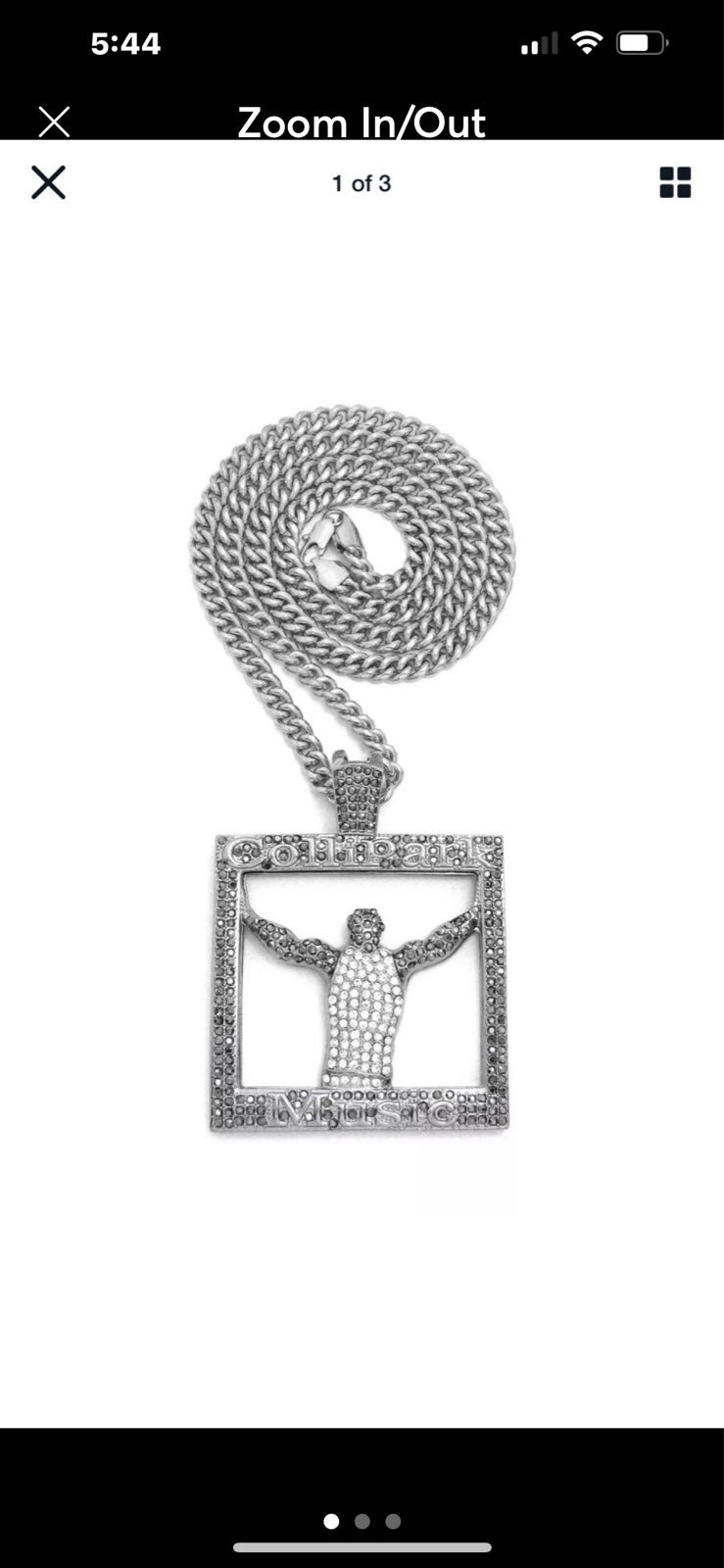 SOULJA BOY COLLIPARK PENDANT &6mm 30” CUBAN LINK CHAIN
