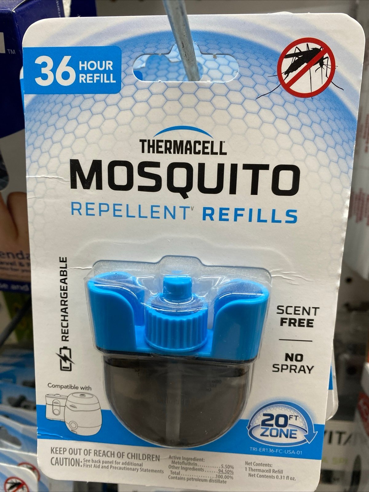 5 Pack Thermacell ER136 Rechargeable Mosquito Repellent Refill 5034