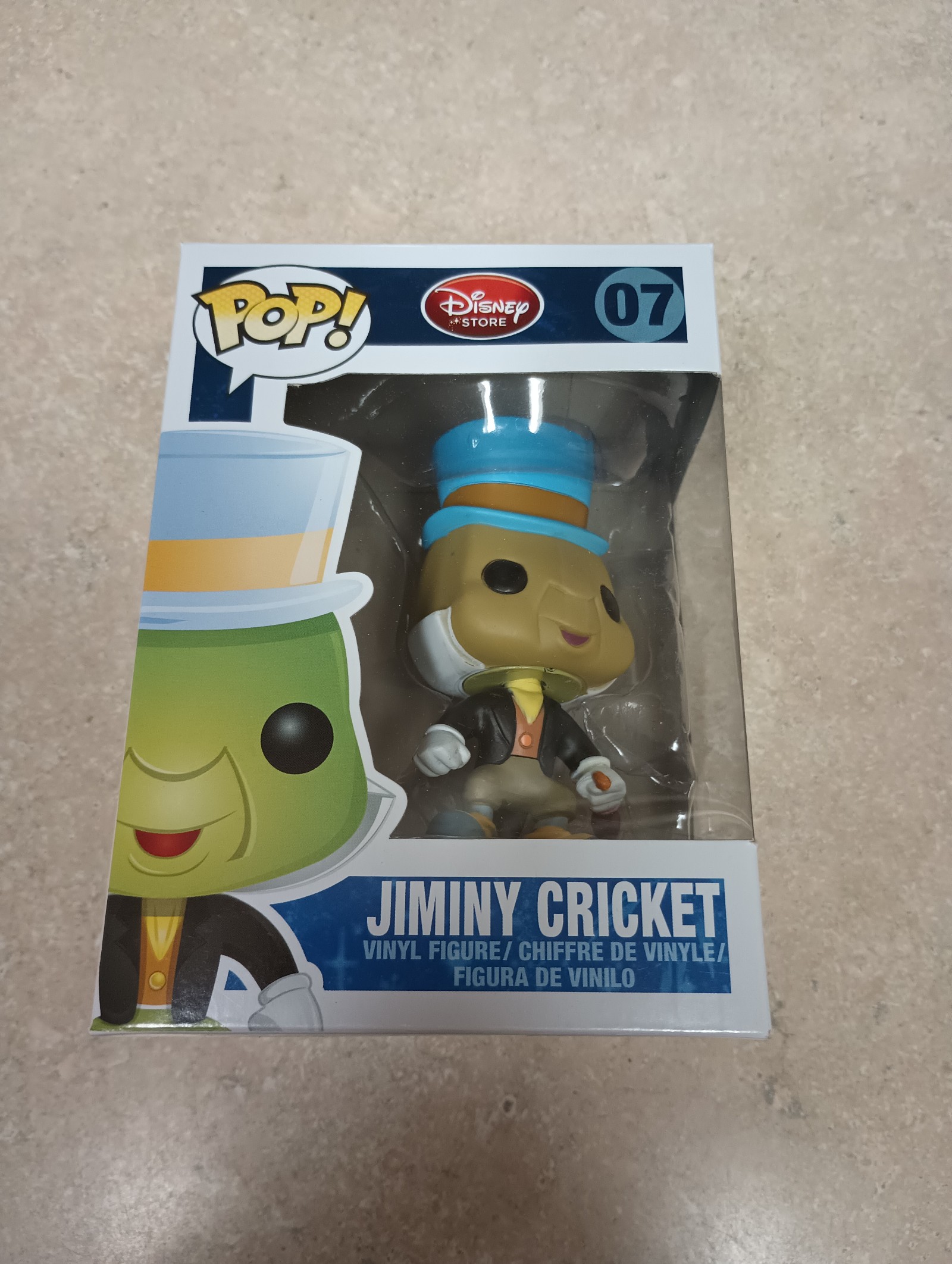 FUNKO POP! DISNEY #07 JIMINY CRICKET *DISNEY STORE* LOGO