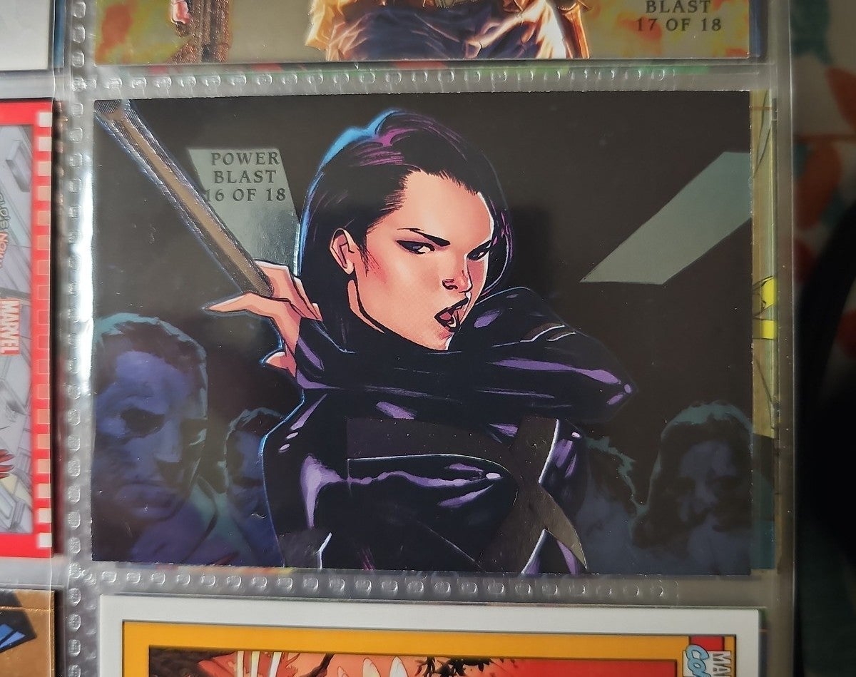 2015 Marvel Fleer Retro 1994 Flair Marvel Power Blast Psylocke #16