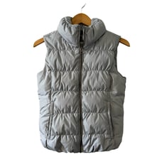 Eddie Bauer goose down puffer vest silver gray