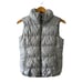 Eddie Bauer goose down puffer vest silver gray