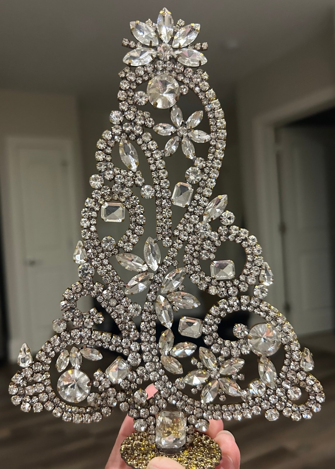 Czech vintage rhinestone tree