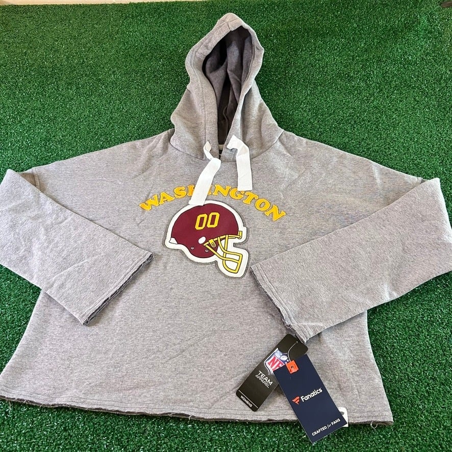 Fanatics Washington Football Team Hoodie Pullover NFL Sweater Gray Womens Small