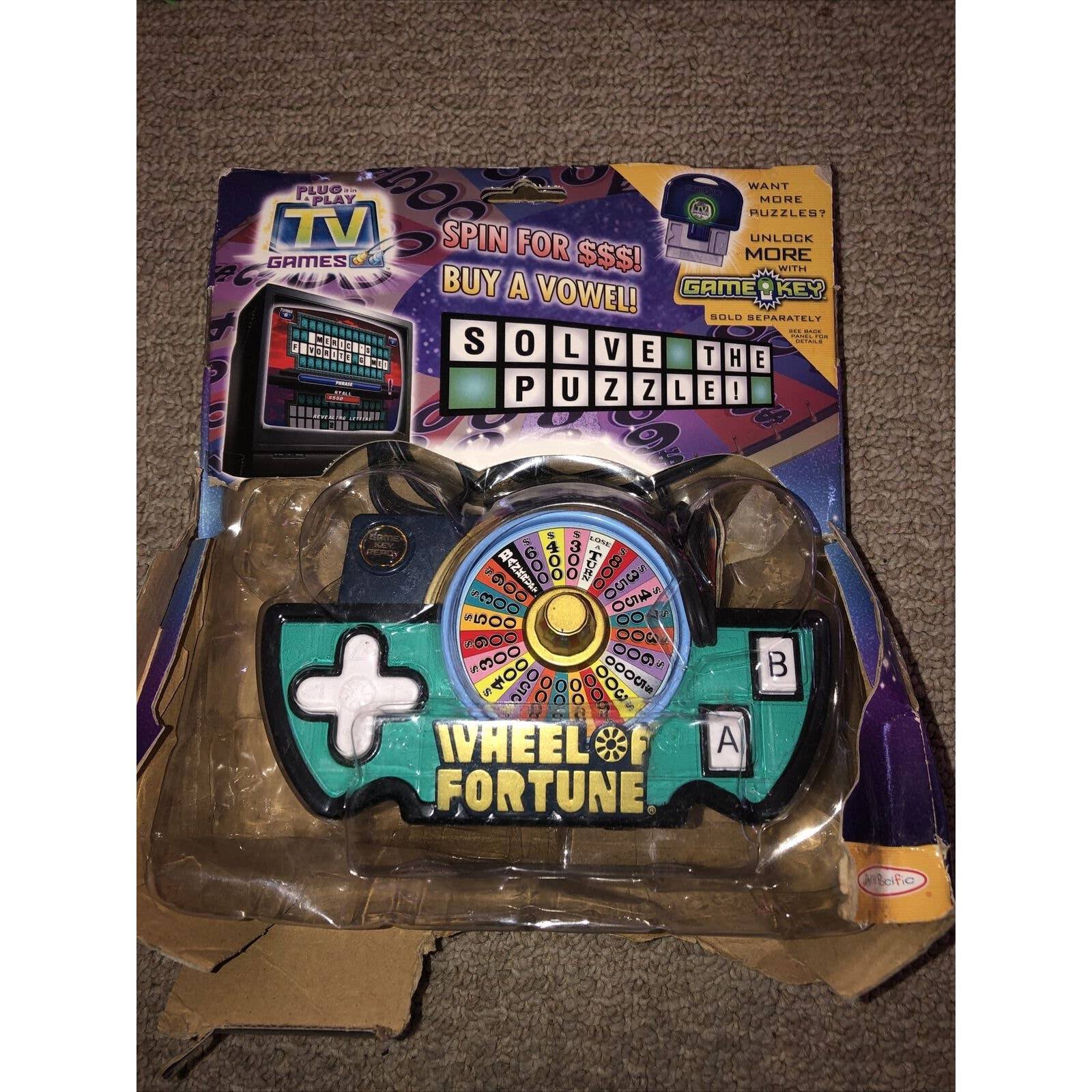 Jakks New Sealed, 2005, Wheel of Fortune, TV Plug And Play Game,