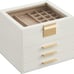 Jewelry Box with Glass Lid, 4-Layer Jewelry Organizer