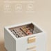 Jewelry Box with Glass Lid, 4-Layer Jewelry Organizer