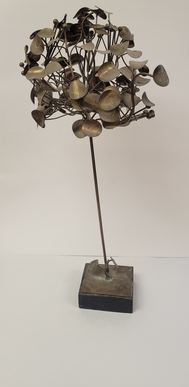 Vintage Curtis Jere? Metal Brass Tree Sculpture