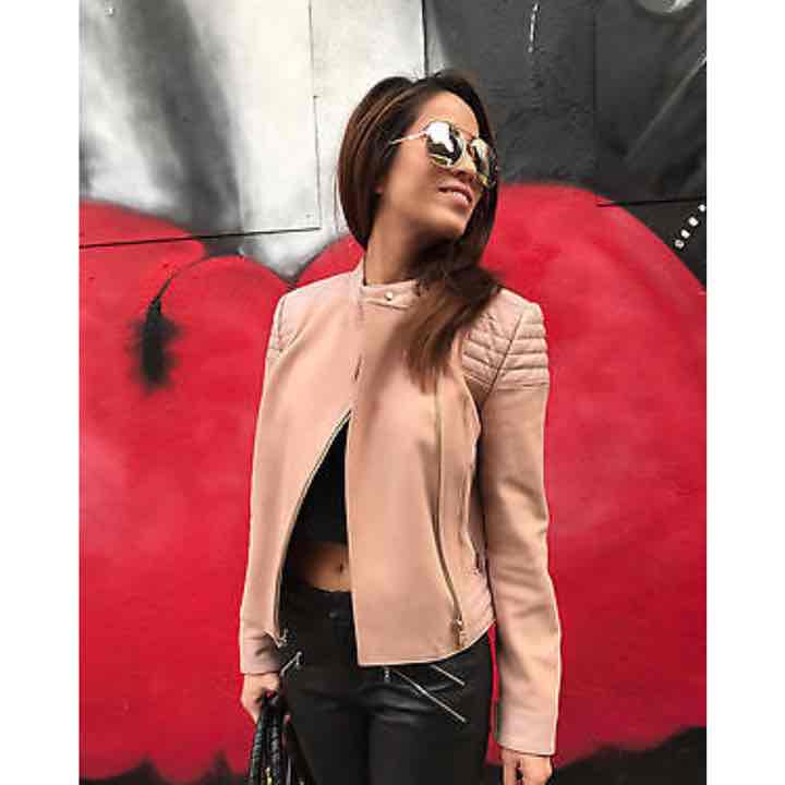 J Brand leather and suede jacket