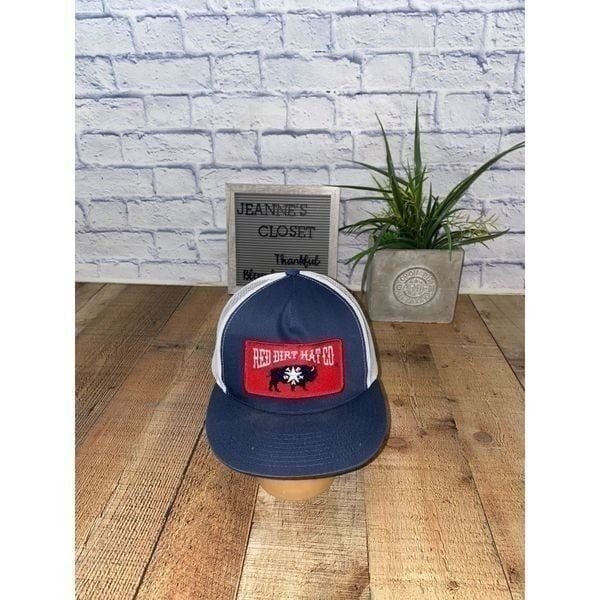 RED DIRT MEN'S REP OF TEXAS TRUCKER CAP Red and navy blue