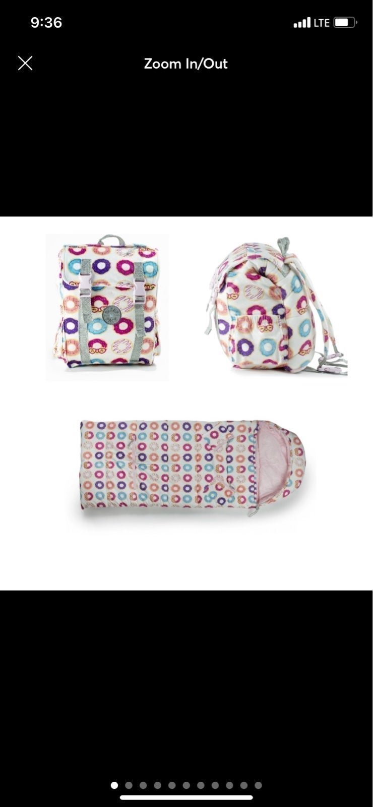 Sleeping bag back pack