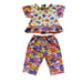 California Cargo Vintage Girls Floral 100% Cotton Top and Bottom Set Size 6