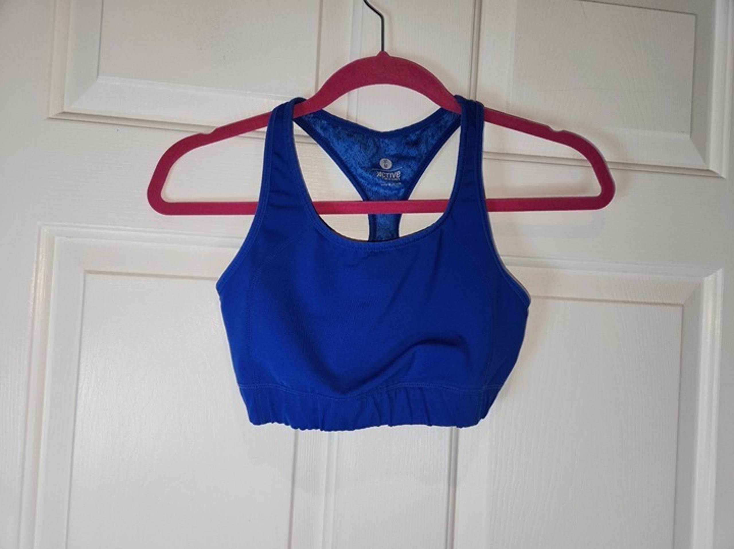 Women's sz M Blue Racerback Athletic Sports Bra by Old Navy Active