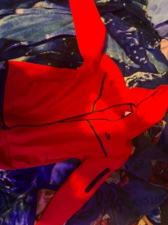 nike tech jacket. red size large