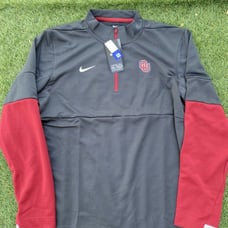 Nike Oklahoma Sooner Long Sleeve 1/4 Zip Pullover Jacket Gray Small CQ5704-060