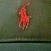 Vintage Polo Ralph Lauren Khaki Green Red Pony Cotton Visor One Size RARE