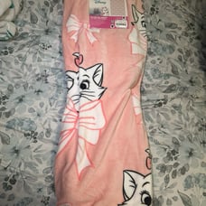 Pink Bow Marie Aristocat Plush Blanket