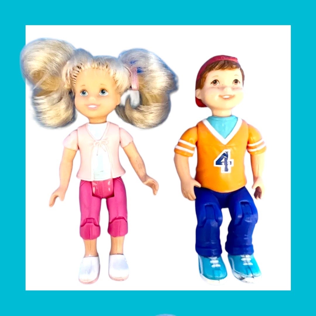 Fisher Price ~ Loving Family ~ SISTER & BROTHER 2002 Dolls #77312