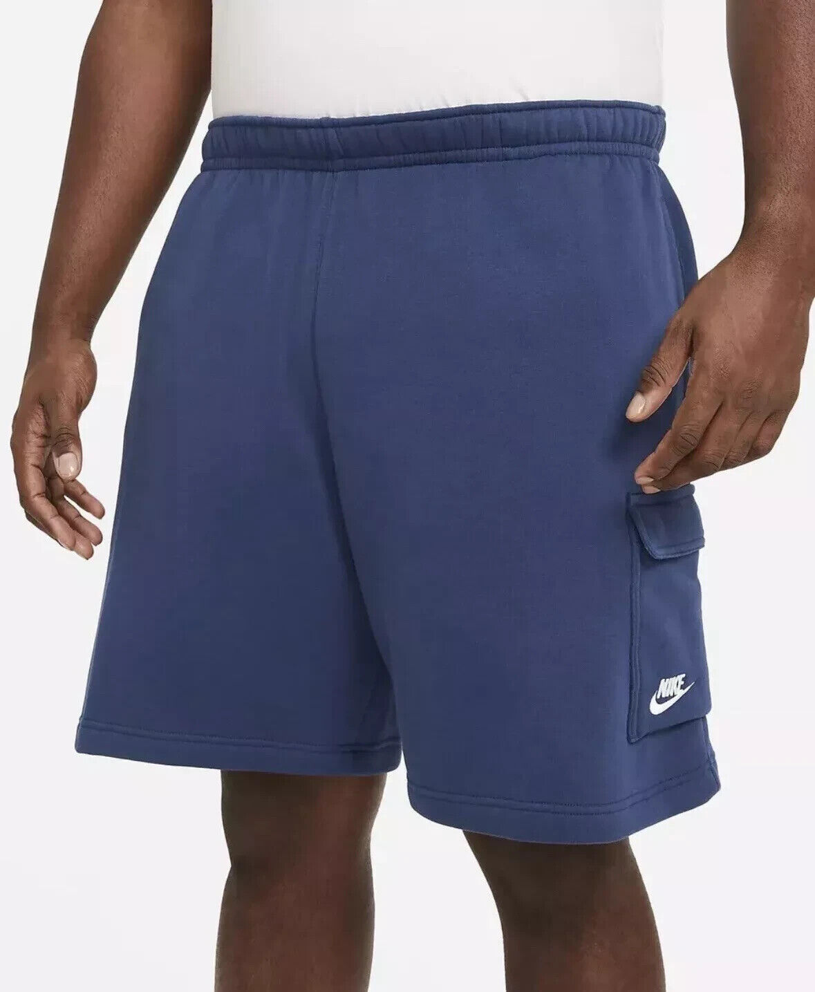 Nike Sportswear Mens L Club Classic Cargo Shorts Midnight Navy Blue