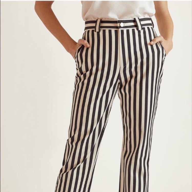 Baldwin 273 Bridget Pant in Navy Stripe 0