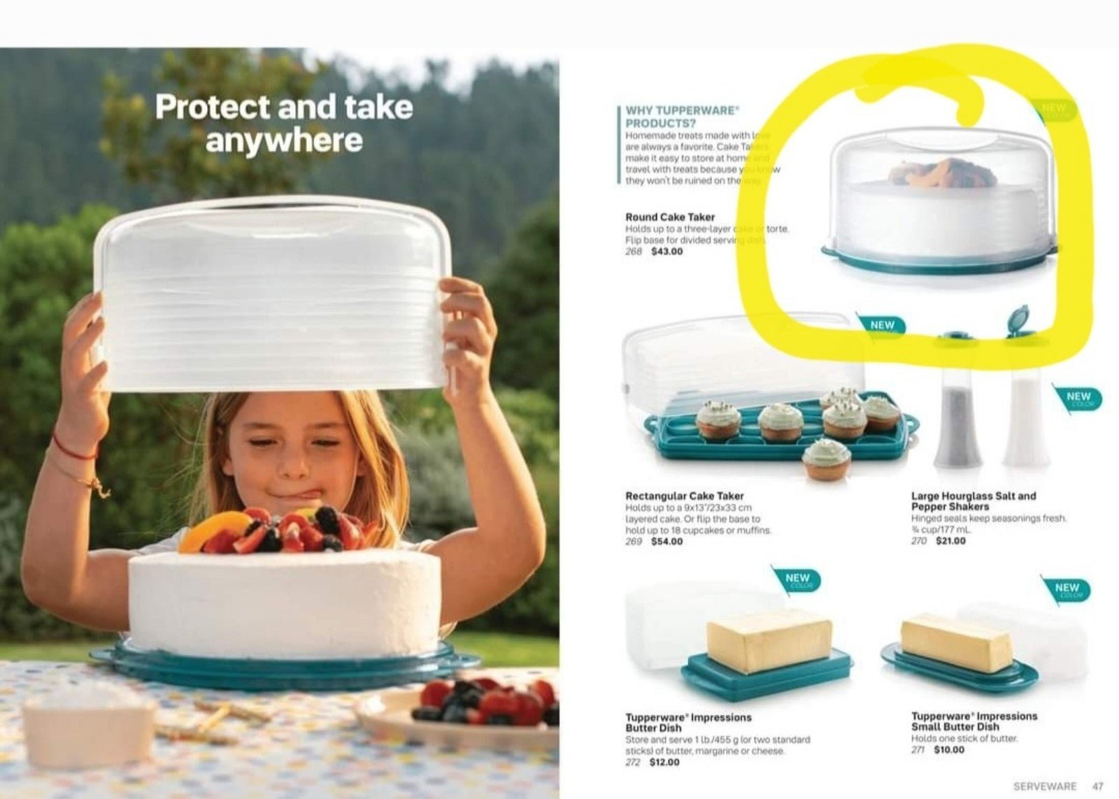 Tupperware cake taker color pink