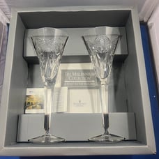 WATERFORD, The Millennium Collection Toasting Flutes Celebrating HAPPINESSES.
