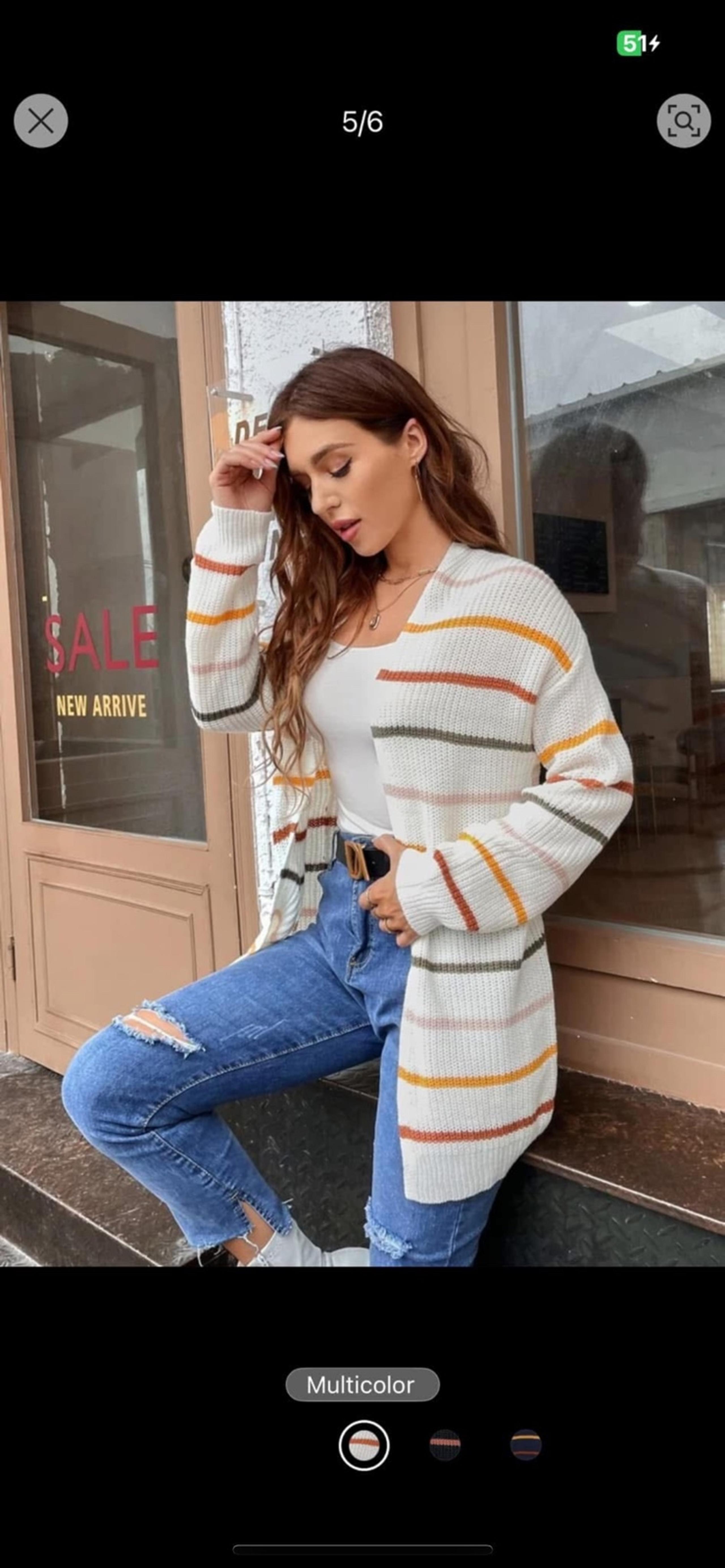 Women’s striped cardigan