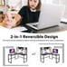 55 L-Shaped Desk Corner Computer Desk Writing Workstation Table w/Hutch Black