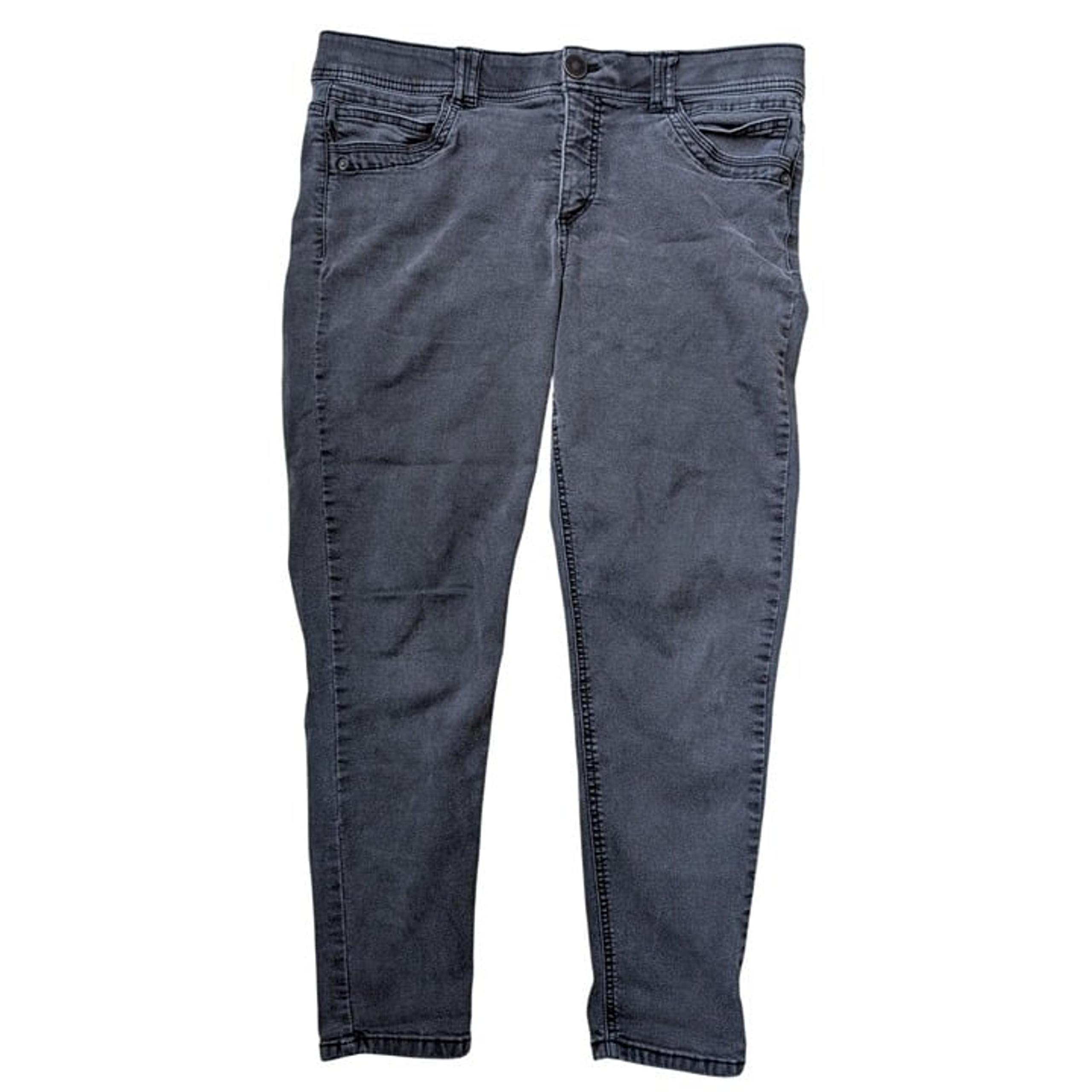 Democracy Jeans Womens 14 Black Ankle Ab Technology Stretch Denim