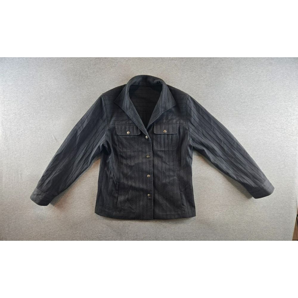 BON CILIE Women's Shaket Jacket Striped Black Size 9AR SMALL Japanese Designer